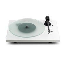 Pro-Ject T1 EVO White Satin Turntable w/Ortofon OM10 -Minor Damage- Very Good