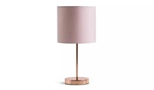 Argos Home Satin Stick Table Lamp - Rose Gold & Blush Pink