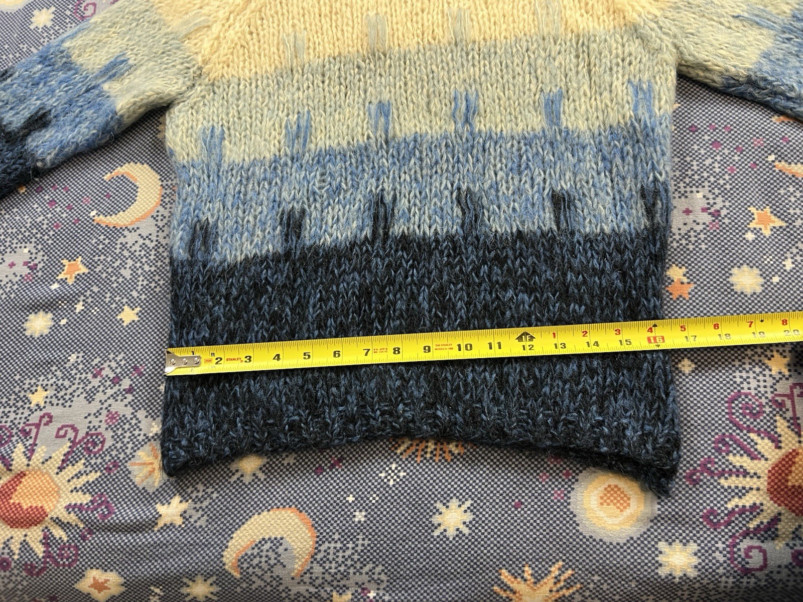 Vintage Bobbie Brooks Blue Mohair & Wool Blend Knit Sweater Italy Womens SMALL thumbnail 16