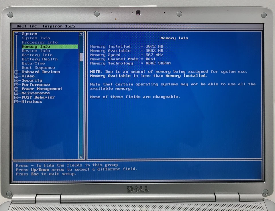 Laptop Dell Inspiron 1525 15" Intel Core2 Duo 3GB RAM SIN HD/OS (FL) Foto 3 de 4