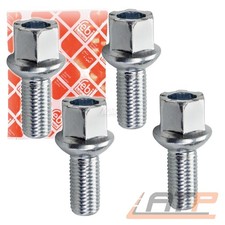 4x FEBI RADBOLZEN SCHRAUBEN M12 x 1,5 x 24 mm KUGELBUND SW17 32031147