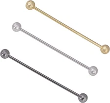 3PCS Men's Brass Ball Collar Bar Pins Shirt Tie Necktie Clip Clasp... 