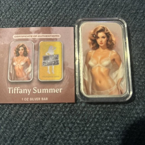 Bullion Baddies Nice -Tiffany Summer 1 oz .999 Silver Bar Limit of 395 Bars COA.