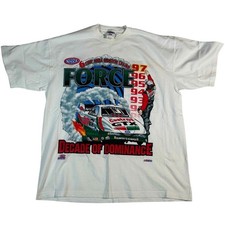 Vintage NHRA John Force Dragster Racing T Shirt Jerzees Decade of Dominance XL