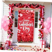 Happy Valentines Day Door Cover Happy Valentine's Day Banner Decorations
