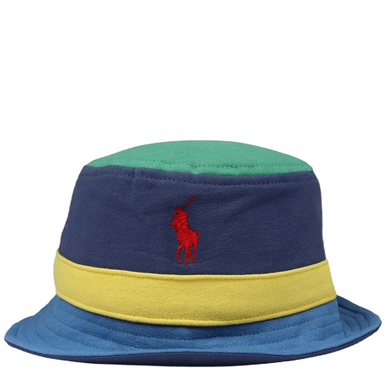 Ralph Lauren Fleece Multi Colour-Block Bucket Hat L/XL Beach Festival Cap £89