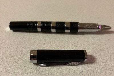 Parker 5th Ingenuity Fountain Pen Black Rubber Metal CT Authentic Rare