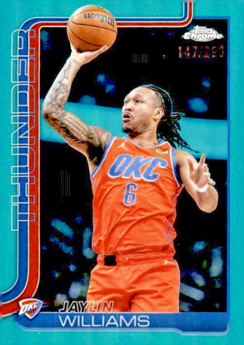 2025-26 Topps Chrome - Jaylin Williams #105 Teal Refractor /299