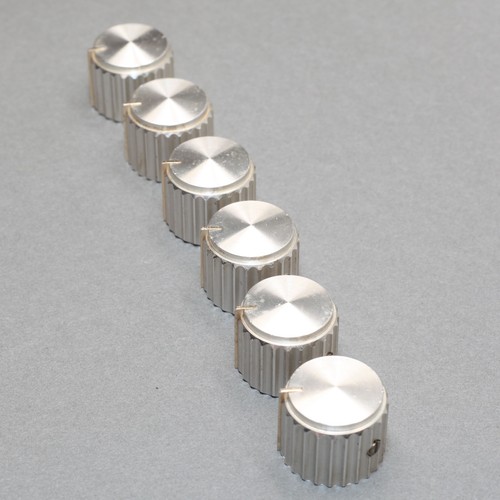 6pcs Solid Aluminum / Brass Knobs 23mm dia / 6mm post / 2 setscrews - Picture 4 of 7