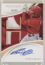 2017 Panini Immaculate Signature Rookie Gold 40/49 Roman Quinn Patch Auto no9