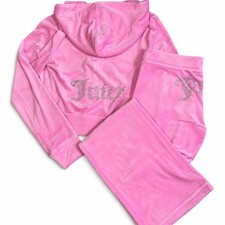 Juicy Couture y2k Floral Bloom velour rhinestone bling tracksuit Size MEDIUM