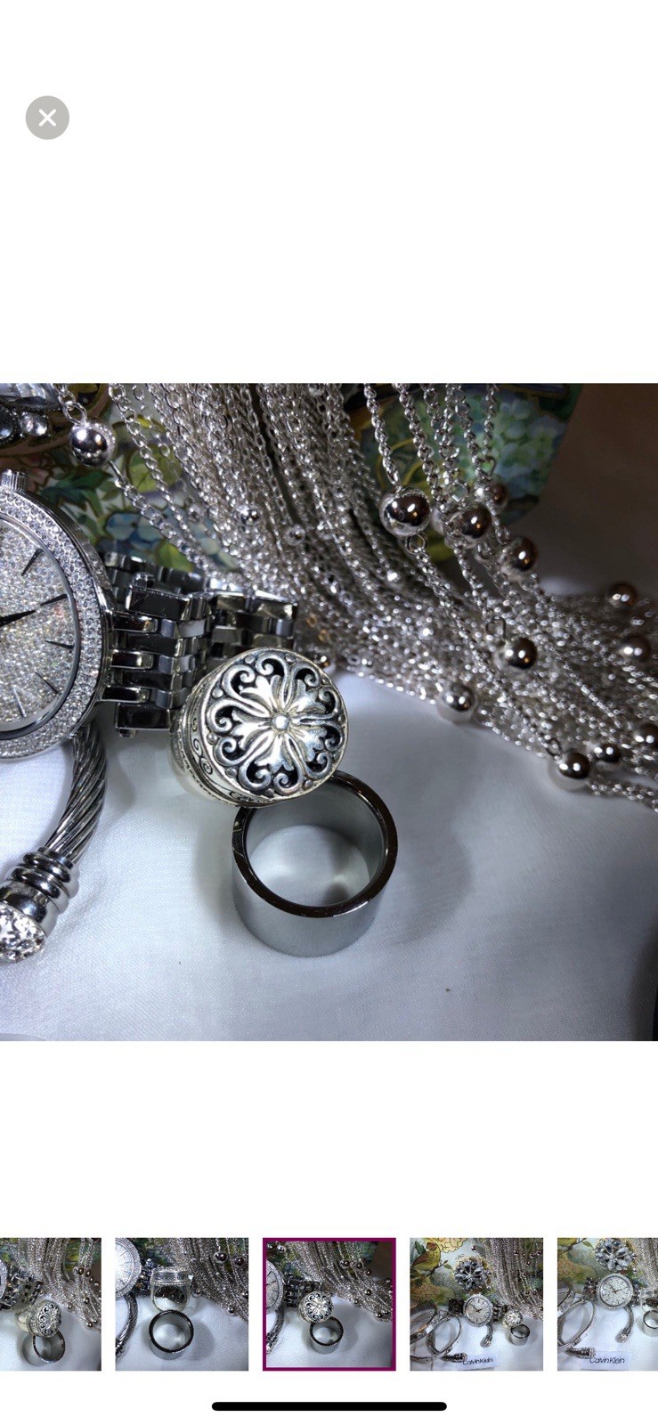 Brighton Silver Doom Design Ring - image 1