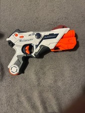 Nerf Laser Ops Pro Alphapoint Blaster Electronic Laser Tag Pistol White Orange
