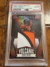 PSA 10 2020 Panini Obsidian RC Jerry Jeudy Volcanic Electric Etch Red/10 POP 1