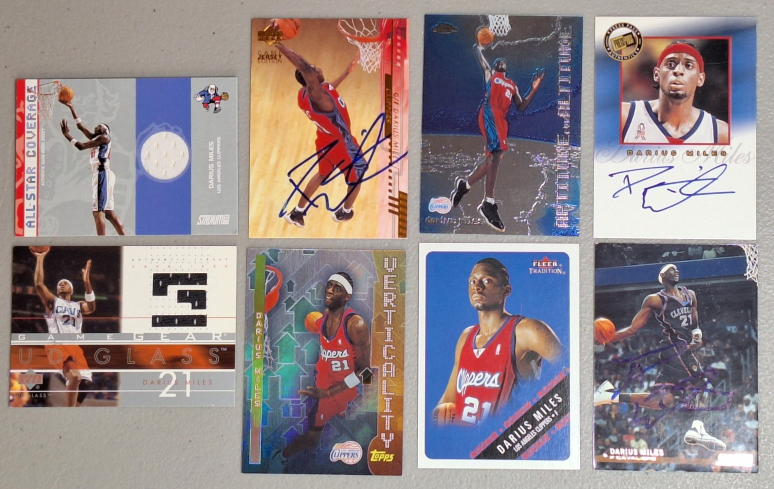 Darius Miles - Rookie, Auto, Game-Used, Inserts, Refractors Clippers