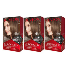  Pack of 3 - Revlon ColorSilk Permanent Hair Color  40 Medium Ash Brown