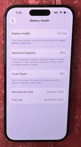 iPhone 15 Pro Blue 128GB (Unlocked) - Afbeelding 3 van 7