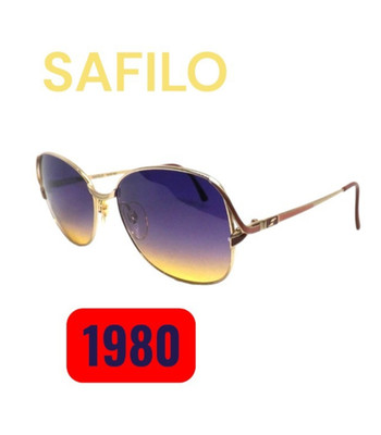 sonnenbrille damen vintage 80's made italy Metall neu SAFILO ELASTA