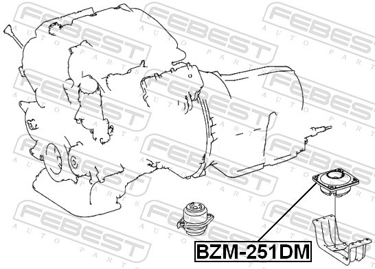 ✅Fits FEBEST BZM-251DM GEARBOX CUSHION MERCEDES BENZ GL-CLASS 164 20 ⭐UK Seller⭐