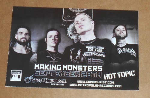 Combichrist Making Monsters Card Handbill Original Promo 6x4