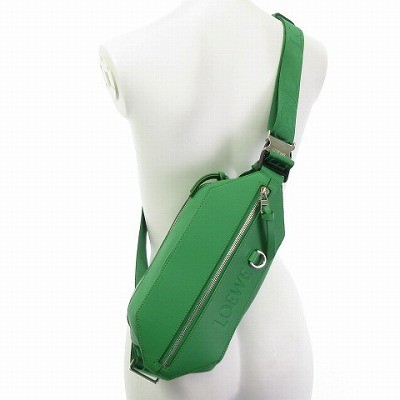 Loewe Convertible Sling Body Bag Schulter Classic Kalbsleder Grün Tropical Me - Bild 2 von 8