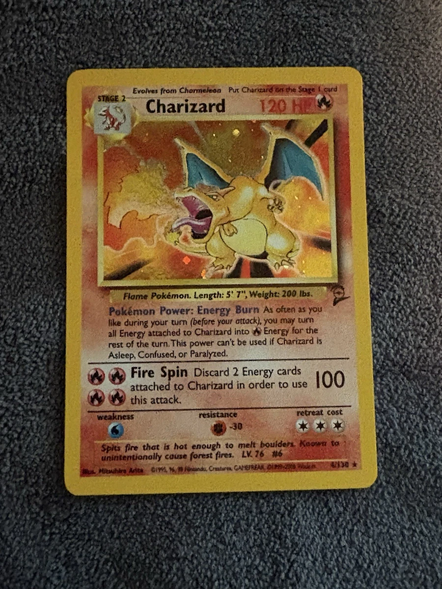 Pokémon TCG Base Set Charizard Grade 6 Individual Collectible Card