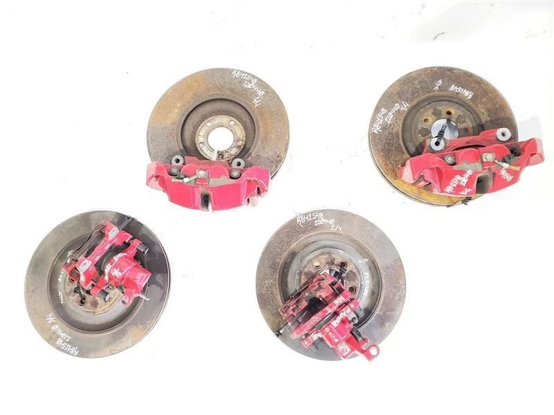 Juego de pinzas de freno delanteras rojas con rotores OEM 2013 2014 2015 Jaguar XF XFR Foto 2 de 4