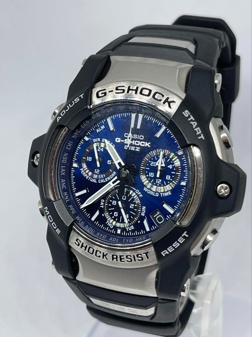 カシオ　G-SHOCK GIEZ 4799 GS-1001 CASIO G-SHOCK GIEZ GS-1001 Quartz Watch with Blue Dial for