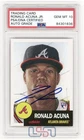 Ronald Acuna Jr. Atlanta Braves Signed 2018 Topps RC #19 PSA/DNA GEM MT 10