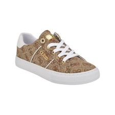 Women's GUESS Loven Low Profile Lace-Up Sneakers Medium Brown Logo