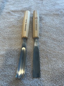 Pfeil Swiss Made Chisel Pair 7L/20 & 5/20 Gouge Wood Carving Tools Excellent!