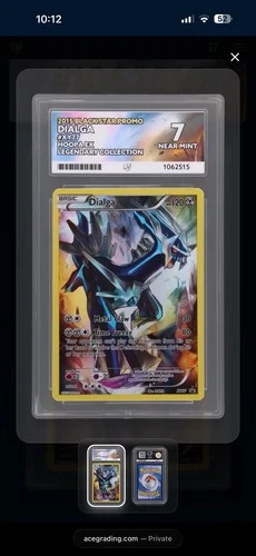 Pokémon TCG Dialga Full Art Promo XY77 2015 Black Star Promo Graded Ace 7