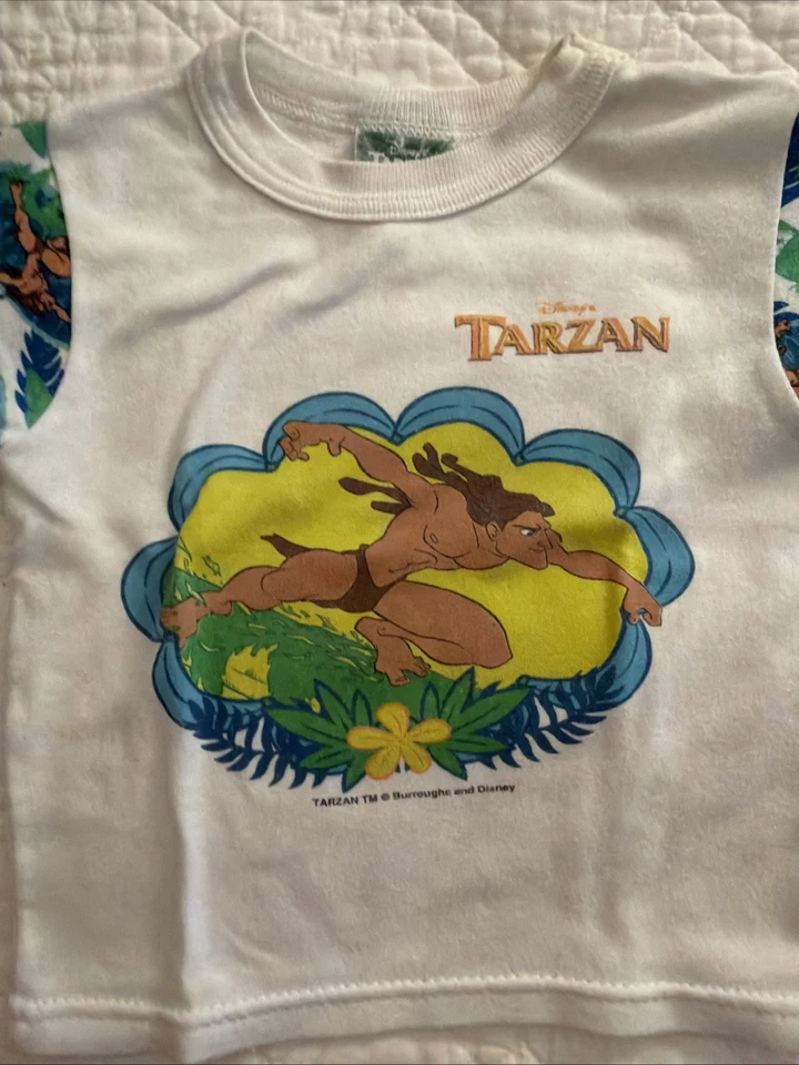 罕见泰山迪士尼 90 年代棉 PJ 套装 — 第 3/4 张图片