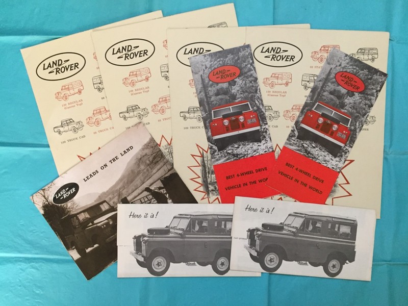 LOT 9---c.1950s/1960s "LAND ROVER" U.S.A. &  British Car Truck Dealer Brochures