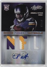 2013 Panini Absolute NFL Signatures Prime /49 Cordarrelle Patterson Auto 0ir7