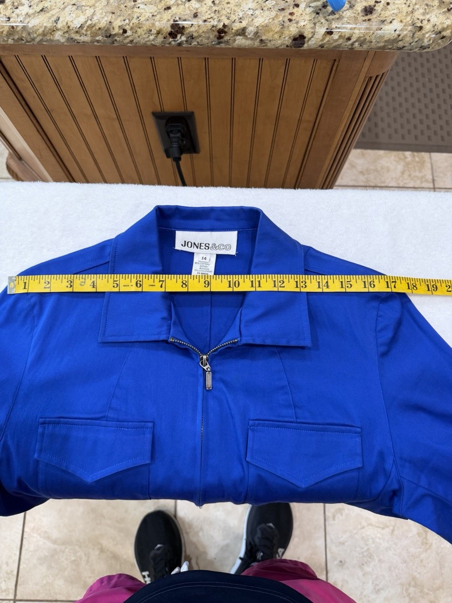 Vintage Women’s Jones & Company Long Sleeve , Collated, Zip Front Jacket Size 14 View 4