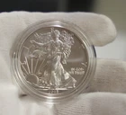 2015 W (Burnished) Unc US Silver Eagle Original Box No COA