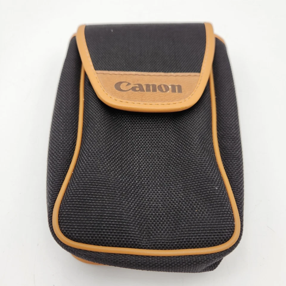 Vintage Canon Black Brown Belt Loop Carrying Case For Compact Camera Japan - Image 2 of 4