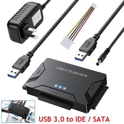 USB 3.0 to IDE SATA Converter External Hard Drive Reader Adapter 2.5''/3.5'' Cable