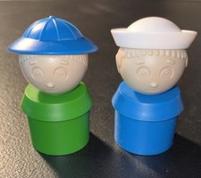 Tupperware Toys 1980's LI'L TUPPERS Little Figures Lot of 2 Tuppertoys people
