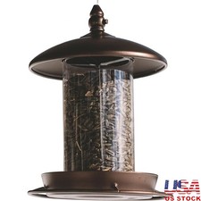 Wild Bird Feeder Metal Weatherproof Easy Refill Hanging Station Secure Hanger US