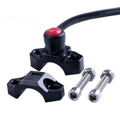 ORAEVY CNC Universal Motorcycle Engine Stop Start Kill Switch Button with Mounti