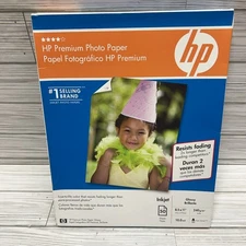 NEW ~ HP Premium Glossy Photo Paper 8.5" x 11" – 50 Sheets C6979A Inkjet Printer