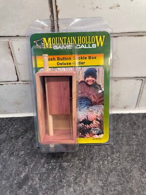 Mountain Hollow Game Calls Push Button Cackle Box Deluxe Cedar