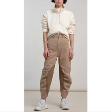 Levi's Women's Made  Crafted Barrel Crop Denim Jean - Tan - Size 25