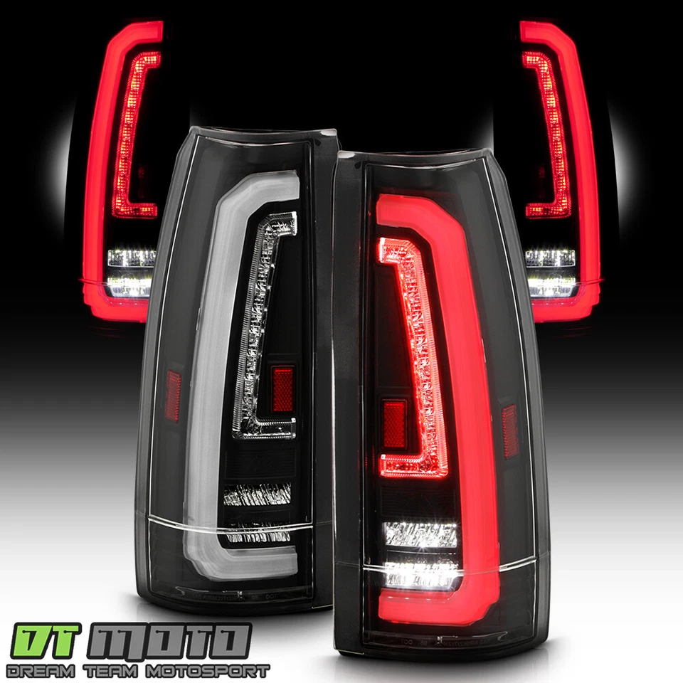 For 1988-1998 Chevy/GMC C10 C/K 1500 2500 3500 Black Full LED Tail Lights Lamps - Image 2 of 4