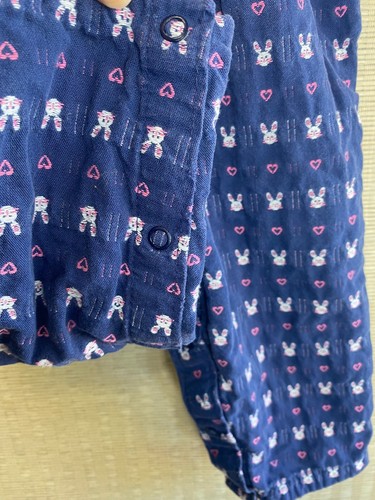 OshKosh B’gosh | Vintage Overalls Blue Bunnies Bunny Rabbit Hearts Sz 12M - Picture 7 of 7