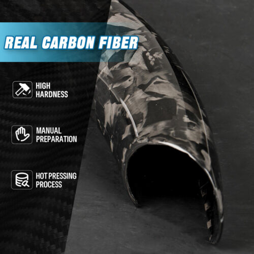 Dry Carbon Fiber Steering Wheel Trim Cover Fit For Tesla Model 3 Highland 2024+ - Foto 2 di 8
