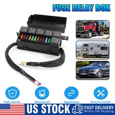 Universal Fuse Relay Box 6 Relay 12V 5pin 40A Auto Relay Block Holder Waterproof