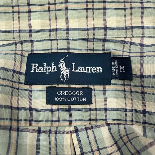 VTG Ralph Lauren Button Down Shirt Men's Medium Plaid Greggor Short Sleeve 90s - Picture 6 of 12